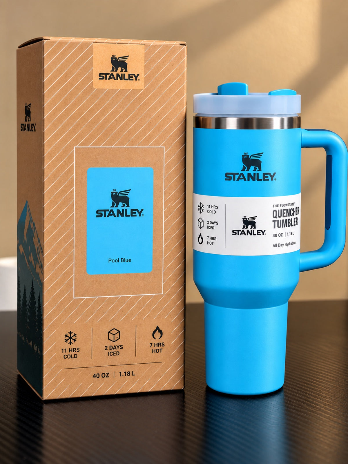 Stanley Quencher H2.0 FlowState Tumbler 40oz - Pool Blue